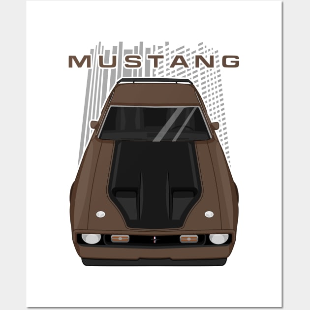 Mustang Mach 1 1971 to 1972 - Brown Wall Art by V8social